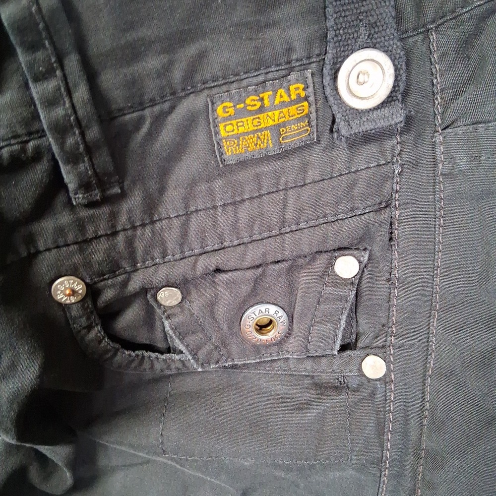G Star Raw Army Radar Straight Pants Men Size 31x34 Black Button Fly 8 Pockets - Picture 9 of 9